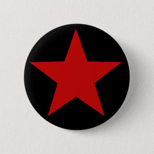 Badge Rond 5 Cm Étoile rouge