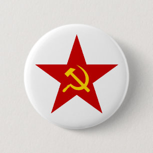 Badge Rond 5 Cm Étoile rouge