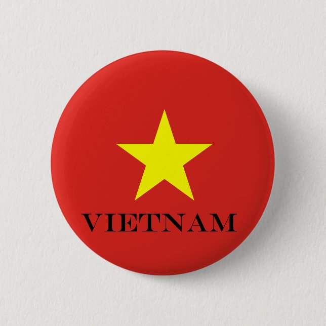 Badge Rond 5 Cm étoile vietnamienne (Devant)