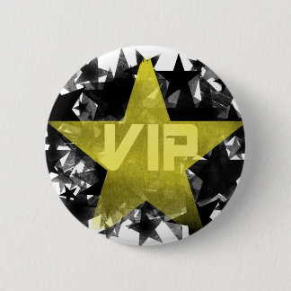 Badge Rond 5 Cm Étoile VIP d'or