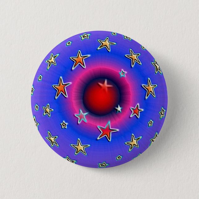 Badge Rond 5 Cm Étoiles (Devant)