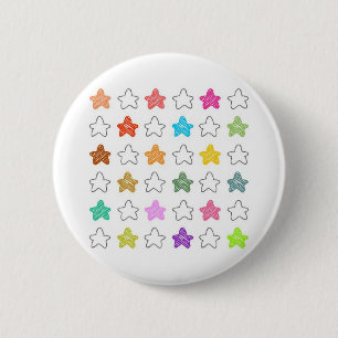 Badge Rond 5 Cm Étoiles