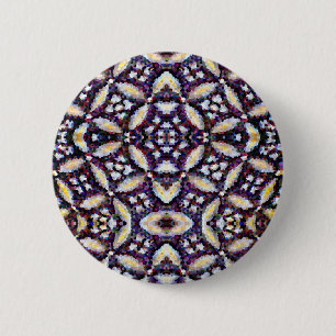 Badge Rond 5 Cm Étoiles Abstraites