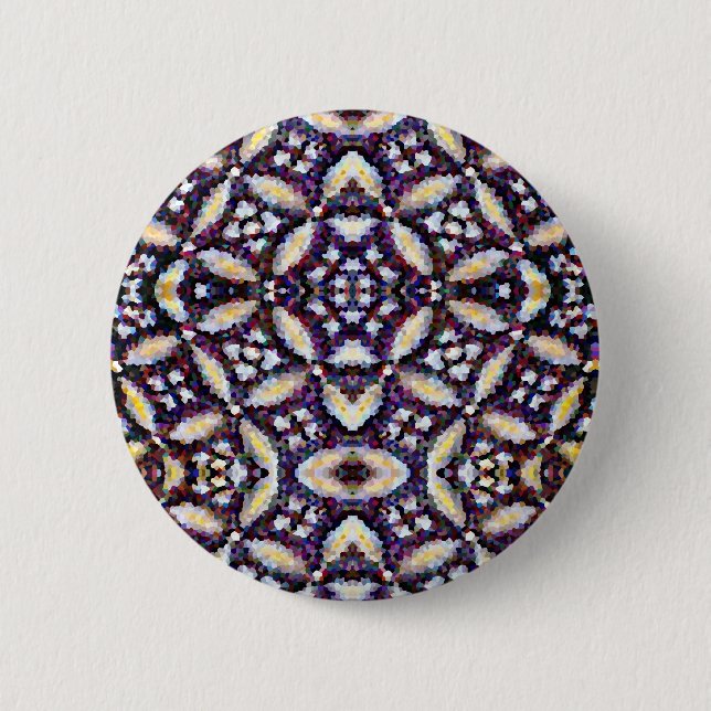 Badge Rond 5 Cm Étoiles Abstraites (Devant)