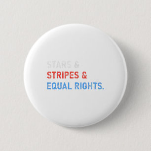 Badge Rond 5 Cm Étoiles Bandes Et Droits Égaux Femmes 4 Juillet R