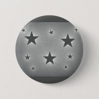 Badge Rond 5 Cm Étoiles dans le bouton Ciel nocturne, gris foncé