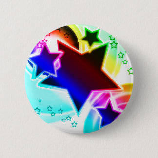 Badge Rond 5 Cm Étoiles d'arc-en-ciel