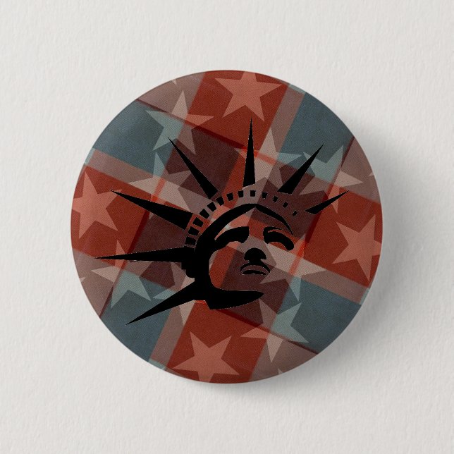 Badge Rond 5 Cm Étoiles et bandes (Devant)