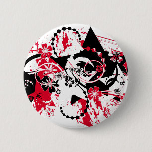 Badge Rond 5 Cm étoiles grunges