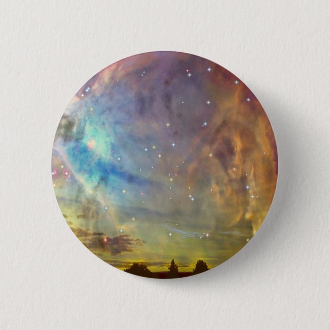 Badge Rond 5 Cm Étoiles sur Orion (Devant)
