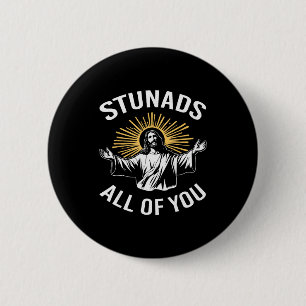 Badge Rond 5 Cm Étourdis Tous Drôle Jésus Mème Chrétien Reli