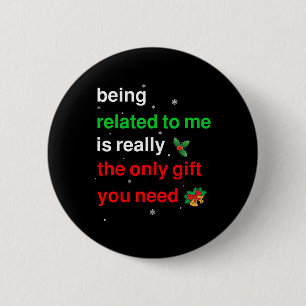 Badge Rond 5 Cm Etre Lié À Moi Noël Amusant Famille Noël Wo
