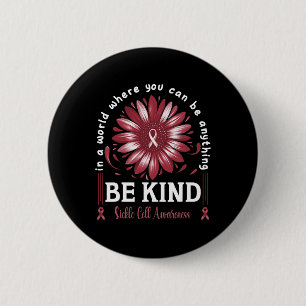 Badge Rond 5 Cm Être Type Tournesol Faucille Guerrier Burgundy Rib