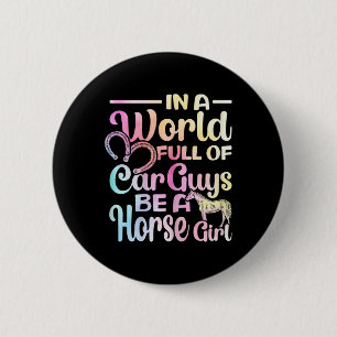 Badge Rond 5 Cm Être Un Cheval Fille Équitation Équitation Rider É