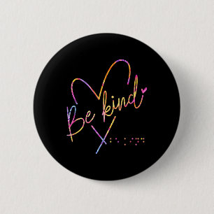 Badge Rond 5 Cm Être un peu aveugle Sensibilisation Braille