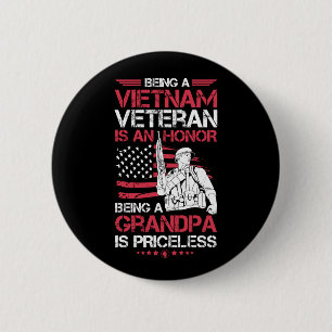 Badge Rond 5 Cm Être un vétéran du Vietnam est un grand-père de fa