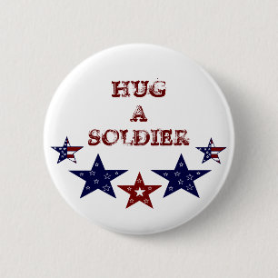 Badge Rond 5 Cm ÉTREIGNEZ un bouton de SOLDAT