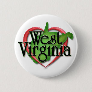 Badge Rond 5 Cm Étreinte d'amour de la Virginie Occidentale
