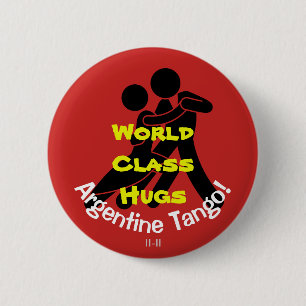 Badge Rond 5 Cm Étreintes de classe du monde - tango argentin