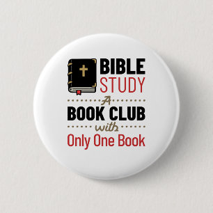 Badge Rond 5 Cm Étude biblique Religion chrétienne Église Un livre