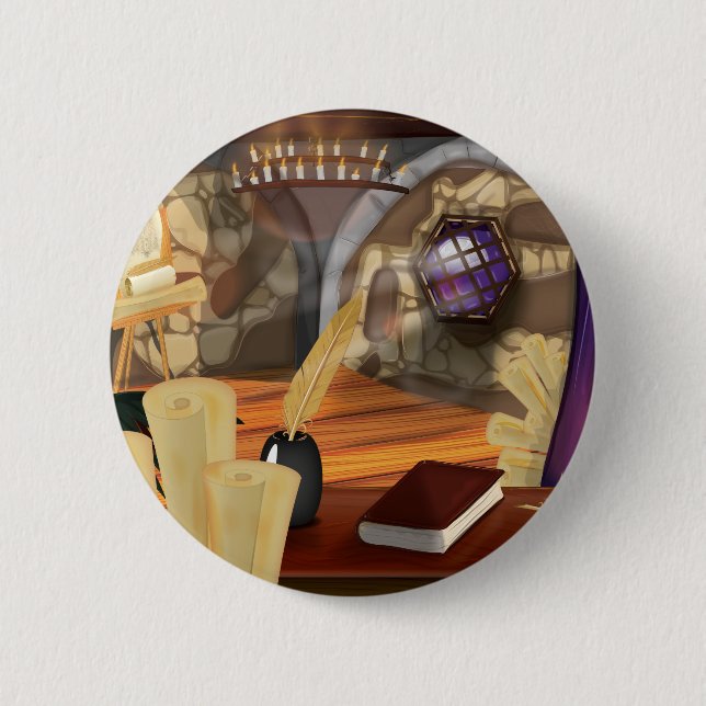 Badge Rond 5 Cm Étude médiévale (Devant)