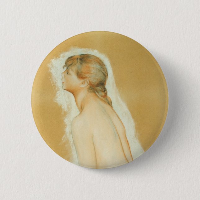 Badge Rond 5 Cm Étude pour 'Les Grandes Baigneuses' de Pierre Reno (Devant)