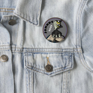 Badge Rond 5 Cm Étude utile Chat personnalisé