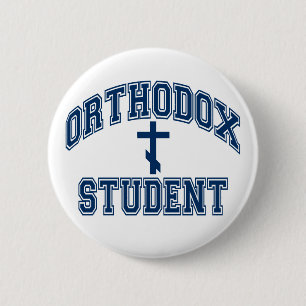 Badge Rond 5 Cm "Étudiant" chrétien orthodoxe de 2,25 po.