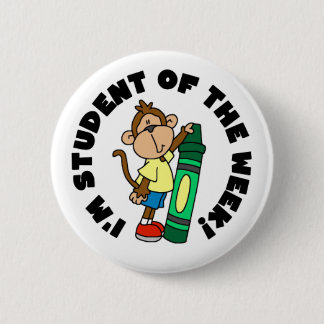 Badge Rond 5 Cm Étudiant de singe de la semaine