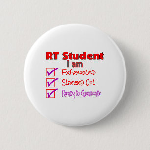 Badge Rond 5 Cm Étudiant respiratoire de thérapie--Soumis à une