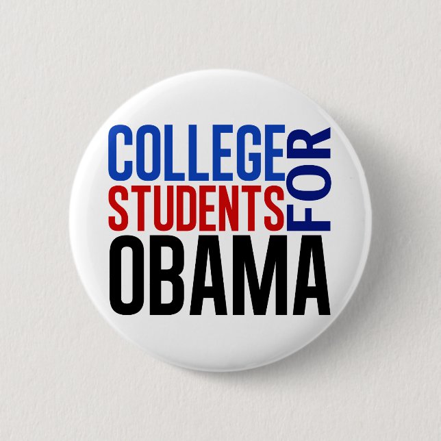 Badge Rond 5 Cm Étudiants d'Obama (Devant)