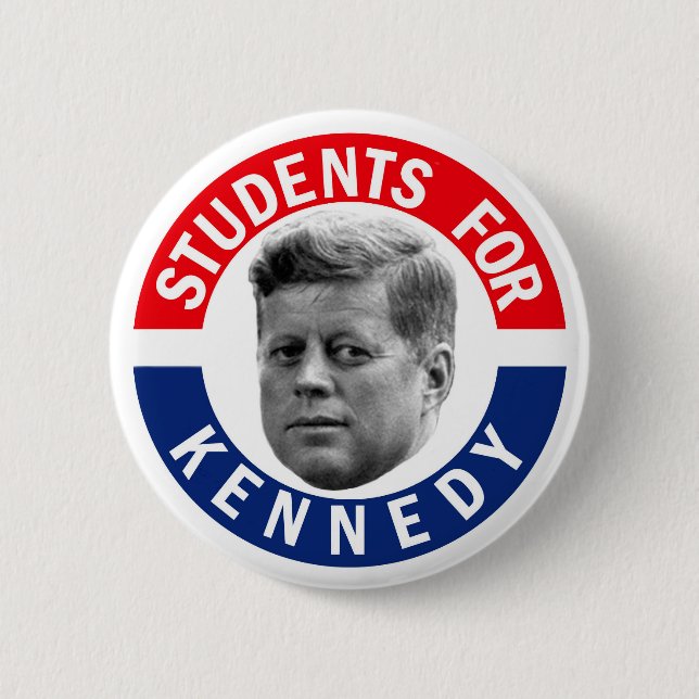 Badge Rond 5 Cm Étudiants pour Kennedy (Devant)