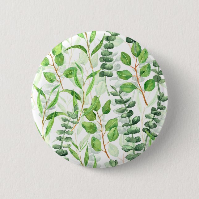Badge Rond 5 Cm Eucalyptus (Devant)