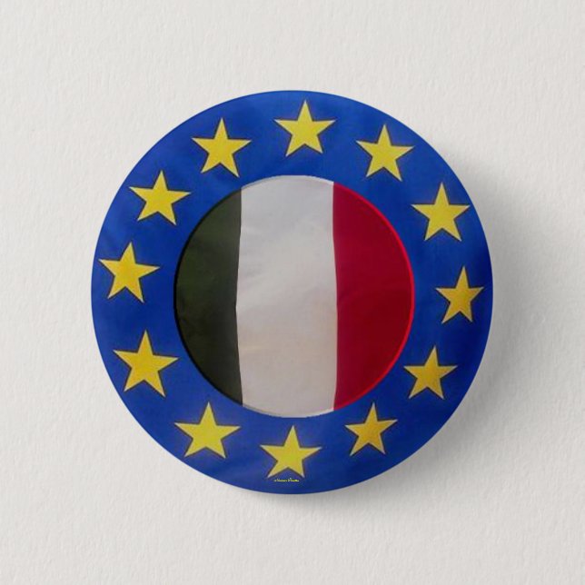 Badge Rond 5 Cm Euro 2008 -Italy- Button (Devant)