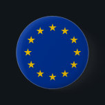 Badge Rond 5 Cm europe<br><div class="desc">Flag of Europe. The flag of Europe consists of a circle of 12 golden (yellow) stars on an azure background. It is the flag and emblem of the Council of Europe (CoE) and the European Union (EU). It is also often used to indicate eurozone countries, and, more loosely, to represent...</div>