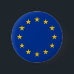 Badge Rond 5 Cm europe<br><div class="desc">Flag of Europe. The flag of Europe consists of a circle of 12 golden (yellow) stars on an azure background. It is the flag and emblem of the Council of Europe (CoE) and the European Union (EU). It is also often used to indicate eurozone countries, and, more loosely, to represent...</div>