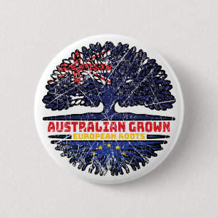 Badge Rond 5 Cm European Union EU Europe Australian Australilia Tr