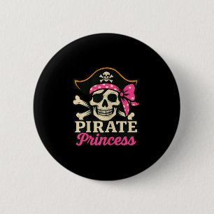 Badge Rond 5 Cm Évaluer Le Crâne Princesse Et Les Os Croisés Top T