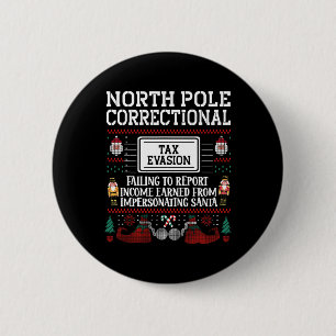 Badge Rond 5 Cm Evasion - Elf Famille Noël Correspondant Papa oncl