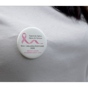 Badge Rond 5 Cm Événement de sensibilisation au cancer du sein