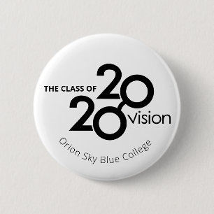 Badge Rond 5 Cm Événement de vision 2020 nom personnalisé ou mono