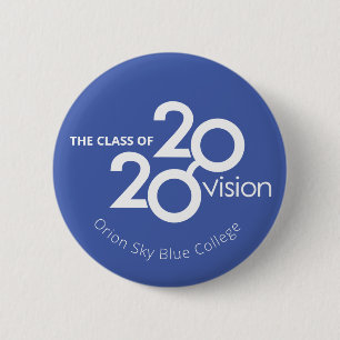 Badge Rond 5 Cm Événement vision 2020 nom personnalisé ou entrepri