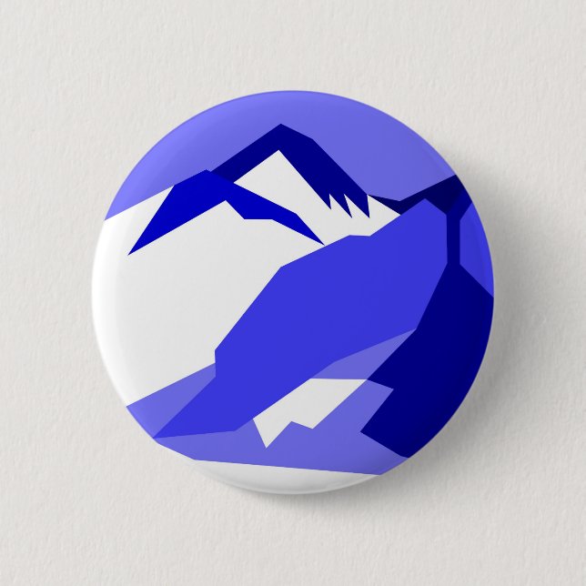 Badge Rond 5 Cm Everest - bleu (Devant)