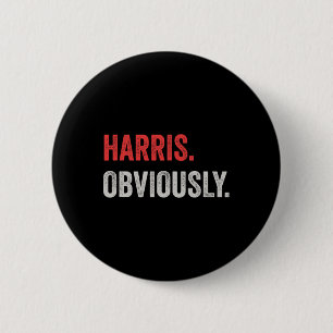 Badge Rond 5 Cm Évidemment. Vote Pour Le Président Kamala Harris 2