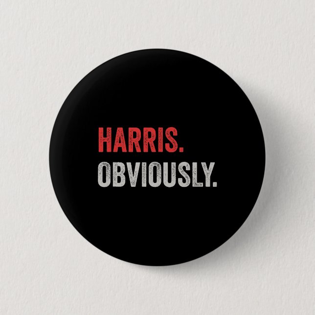 Badge Rond 5 Cm Évidemment. Vote Pour Le Président Kamala Harris 2 (Devant)