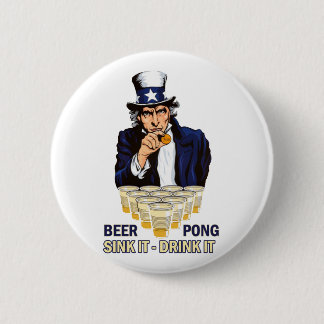Badge Rond 5 Cm Évier il boisson il Abe Lincoln