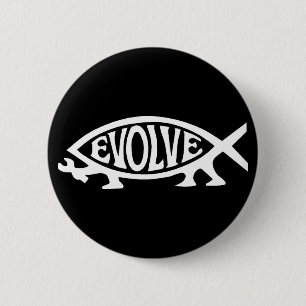 Badge Rond 5 Cm Évoluez les poissons