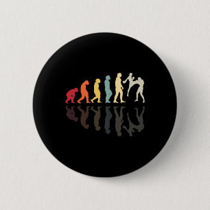 Badge Rond 5 Cm Évolution Arts Martiaux Boxe Pieds-Poings Knockout