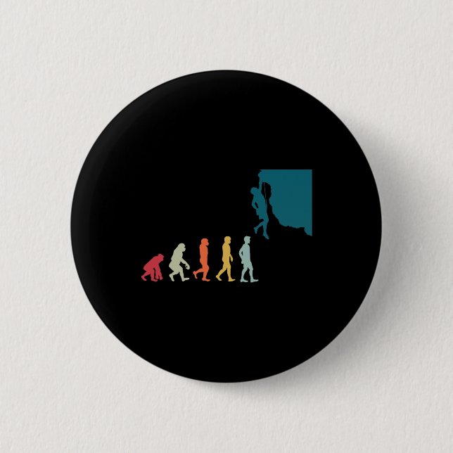 Badge Rond 5 Cm Évolution d'alpiniste escalade  (Devant)