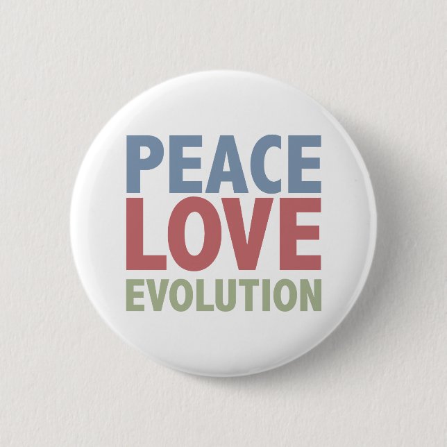 Badge Rond 5 Cm Évolution d'amour de paix (Devant)